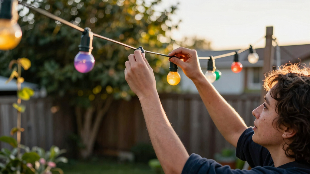 patriotic outdoor string lights