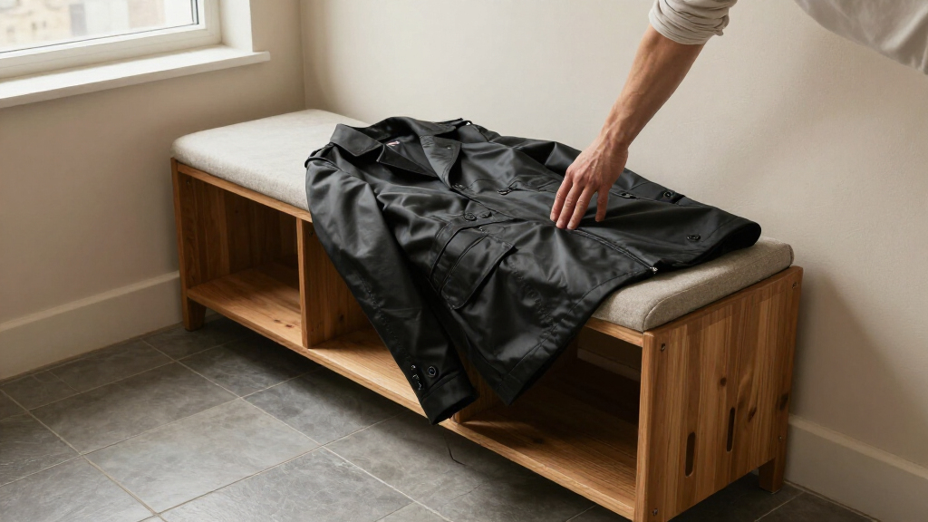 best coat storage benches for narrow foyers