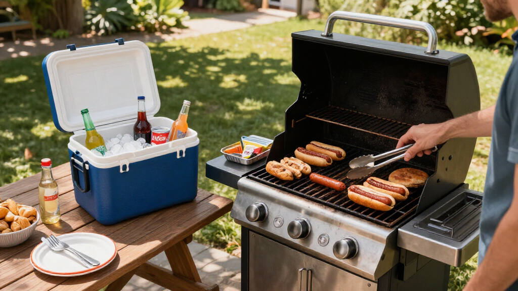 tailgating coolers and grills