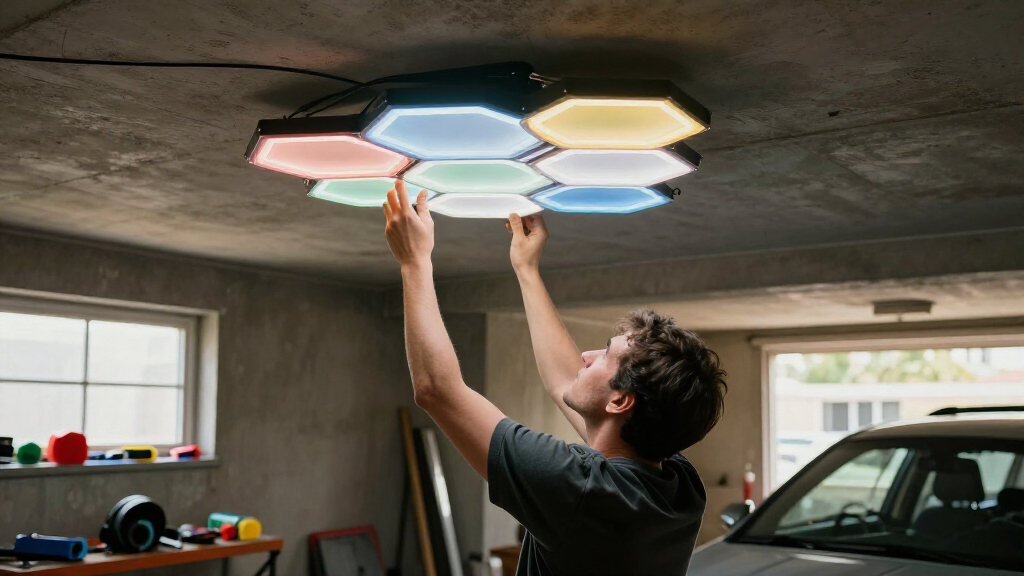 garage hexagon led light kit