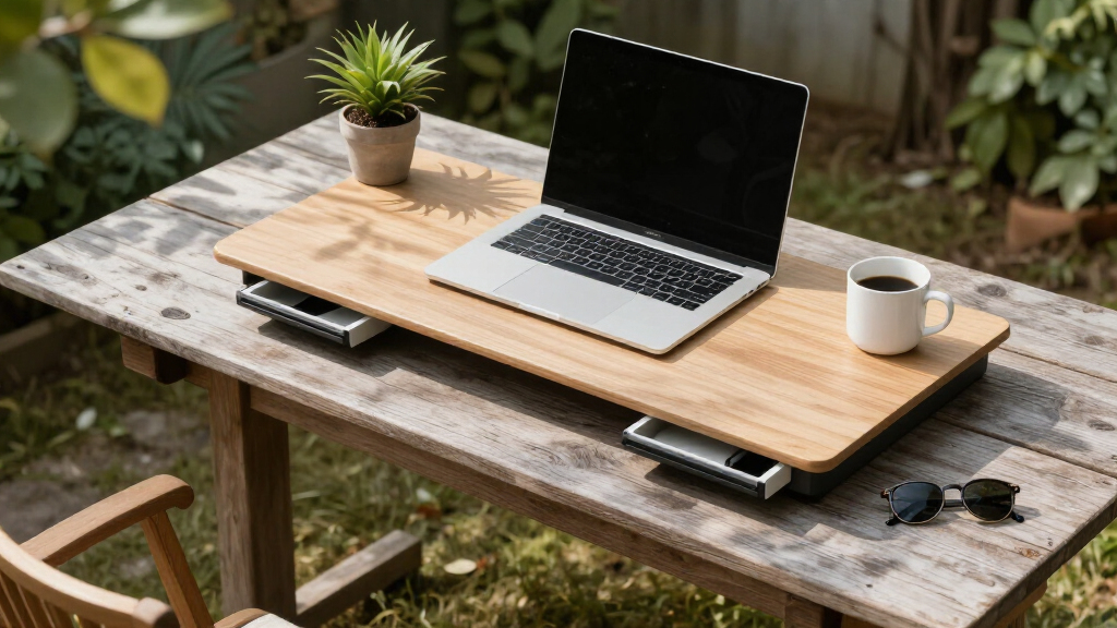 sit stand desks with cable management drawers