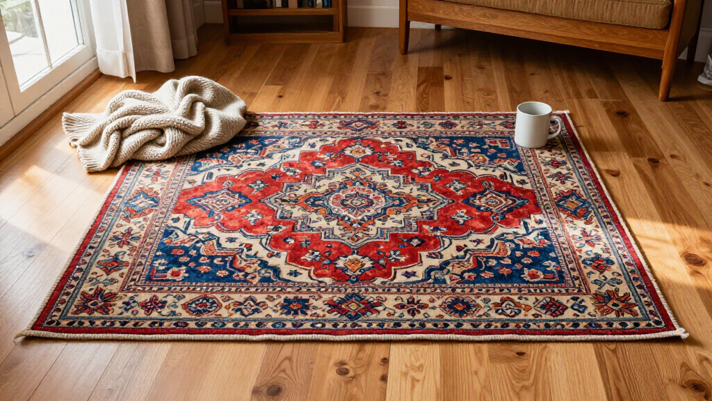 yilong geometric silk area carpet
