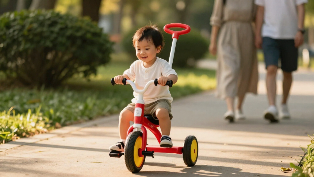 3 in 1 toddler trike with footrest