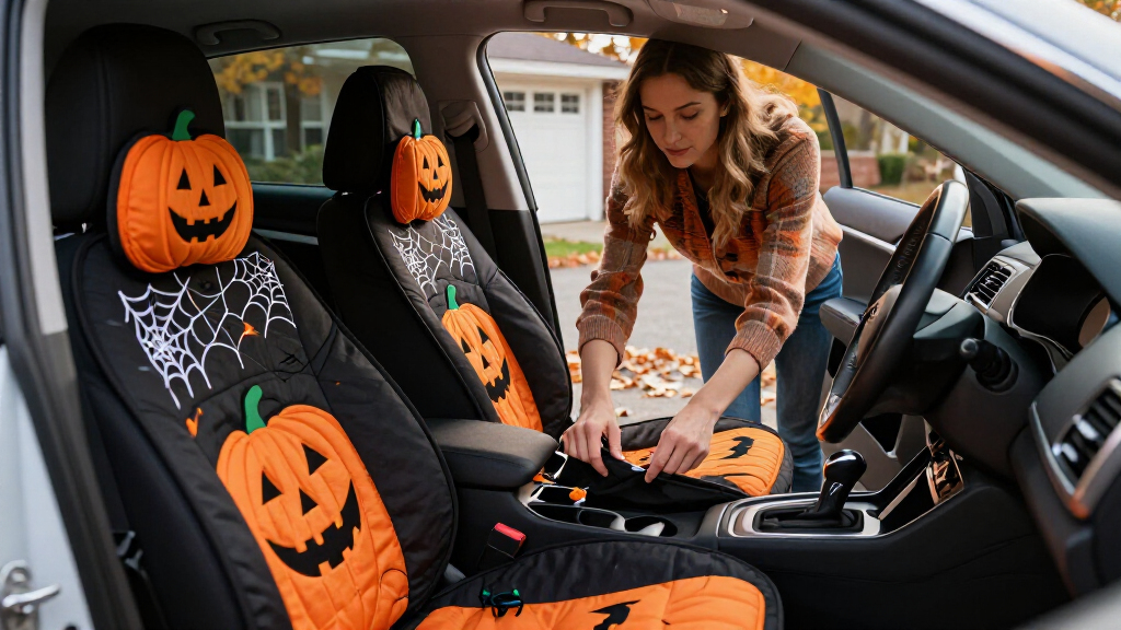 Halloween car seat covers