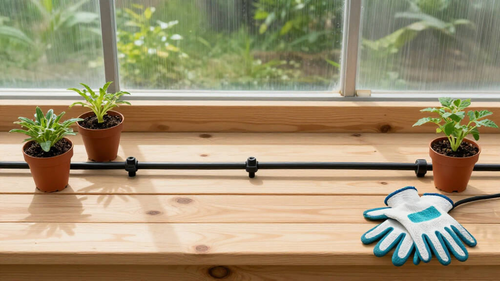 drip irrigation system for greenhouse benches