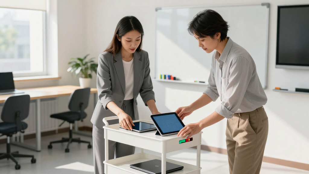 best mobile device management cart for classrooms and offices