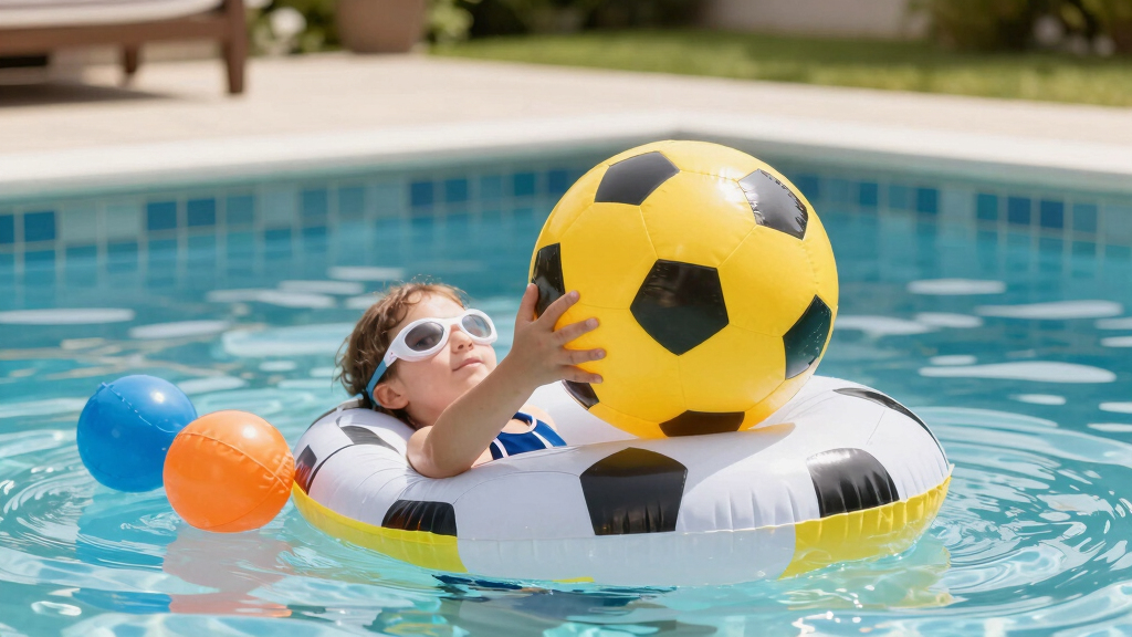 inflatable soccer pool toys