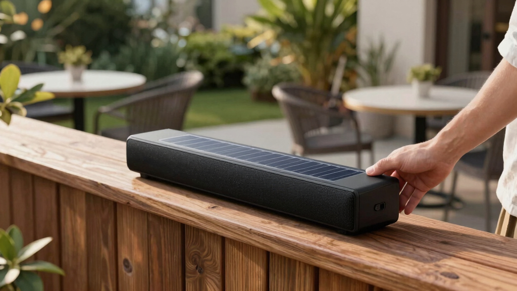 solar-powered outdoor soundbars