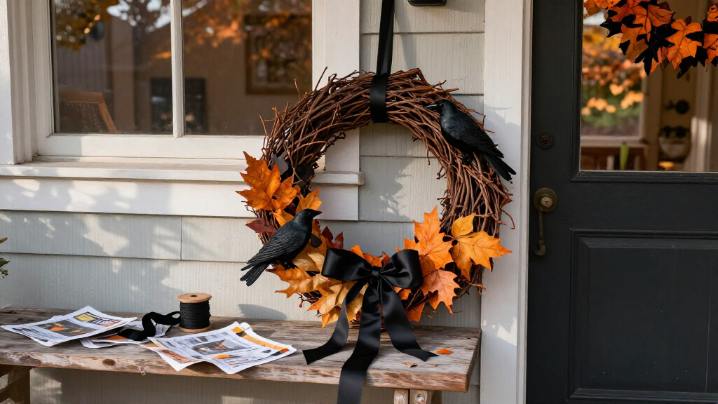 Halloween door wreaths