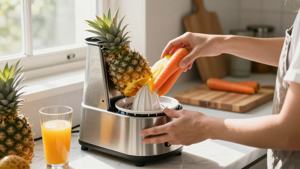 centrifugal juicer with wide feed chute