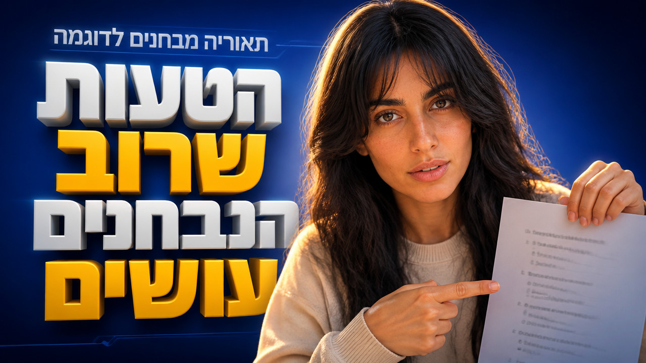 תאוריה מבחנים לדוגמא – כך תתכוננו למבחן האמיתי ותעברו בהצלחה