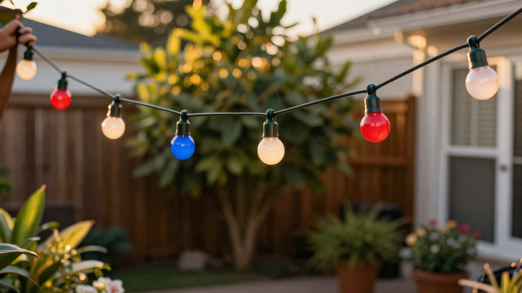patriotic outdoor string lights