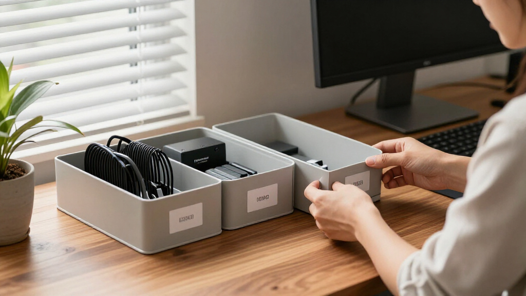 desk organization and storage