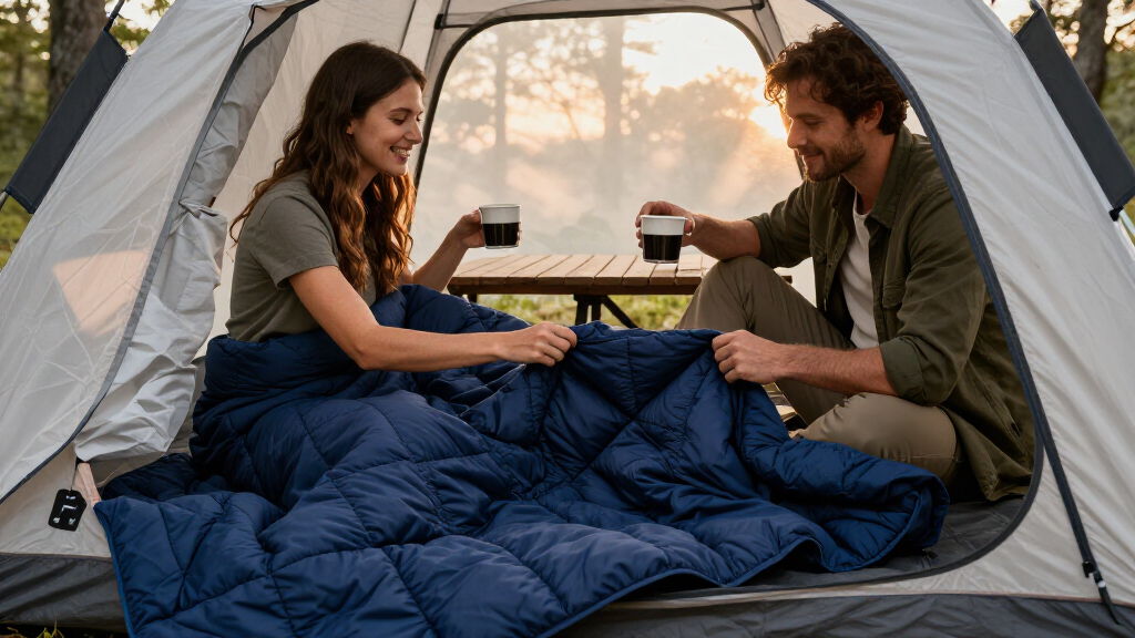 best premium camping quilt premium for couples on road trips