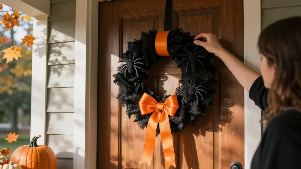 Halloween door wreaths