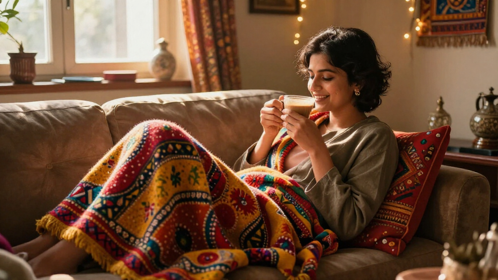 Bollywood-themed cozy blankets