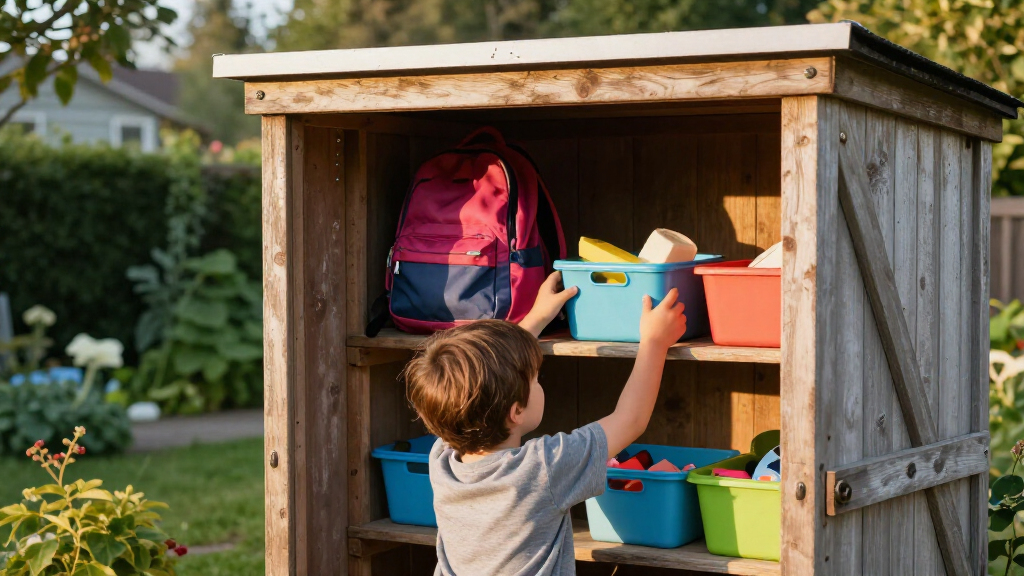 outdoor storage sheds for school supplies