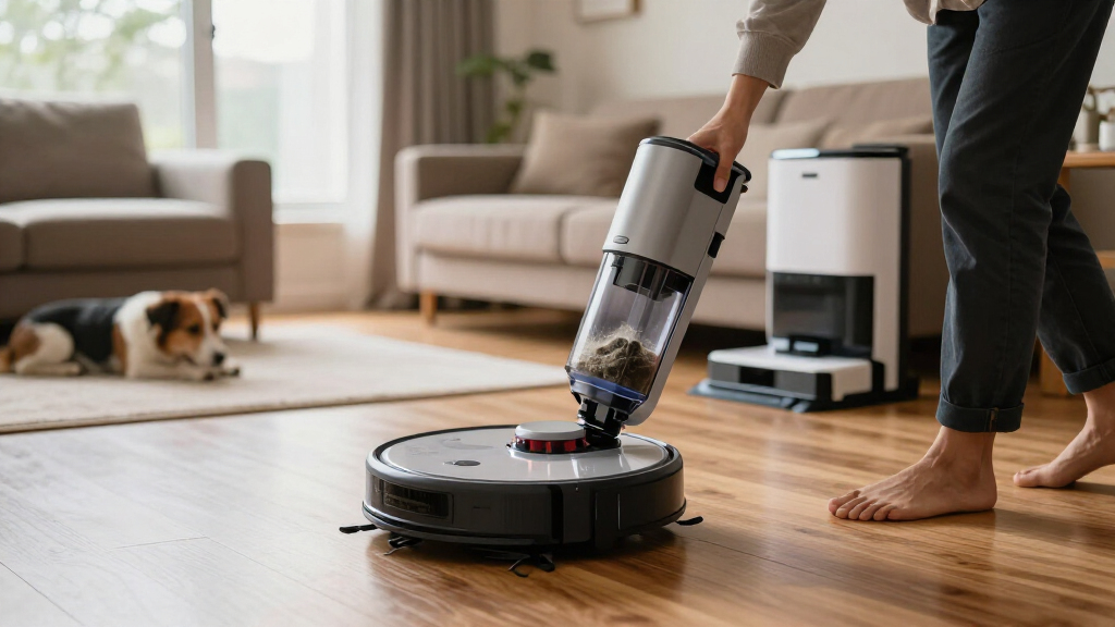 robot vacuum for pet hair self emptying