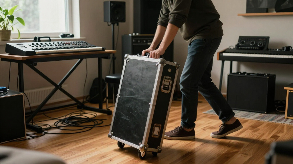wheeled keyboard flight cases with wheels