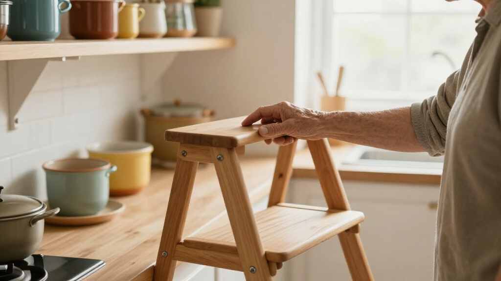 best kitchen step stools with handle for seniors