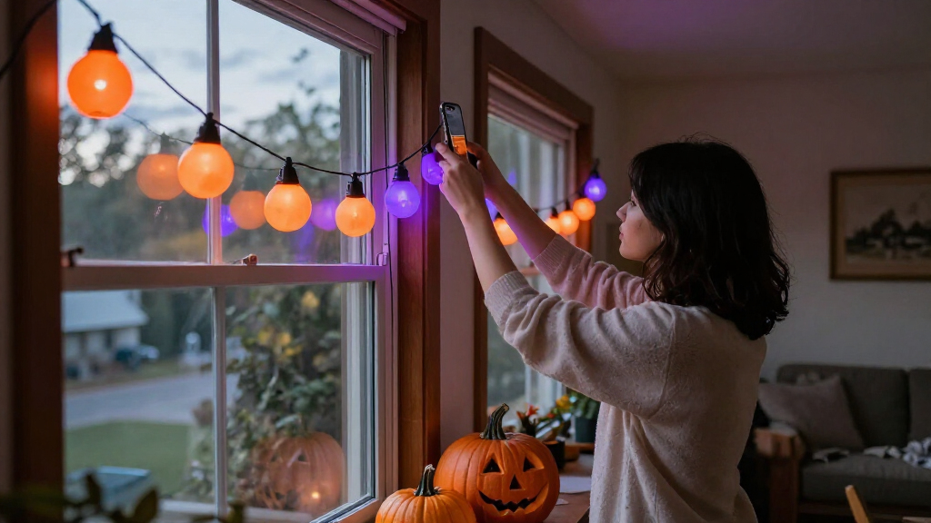 smart Halloween string lights