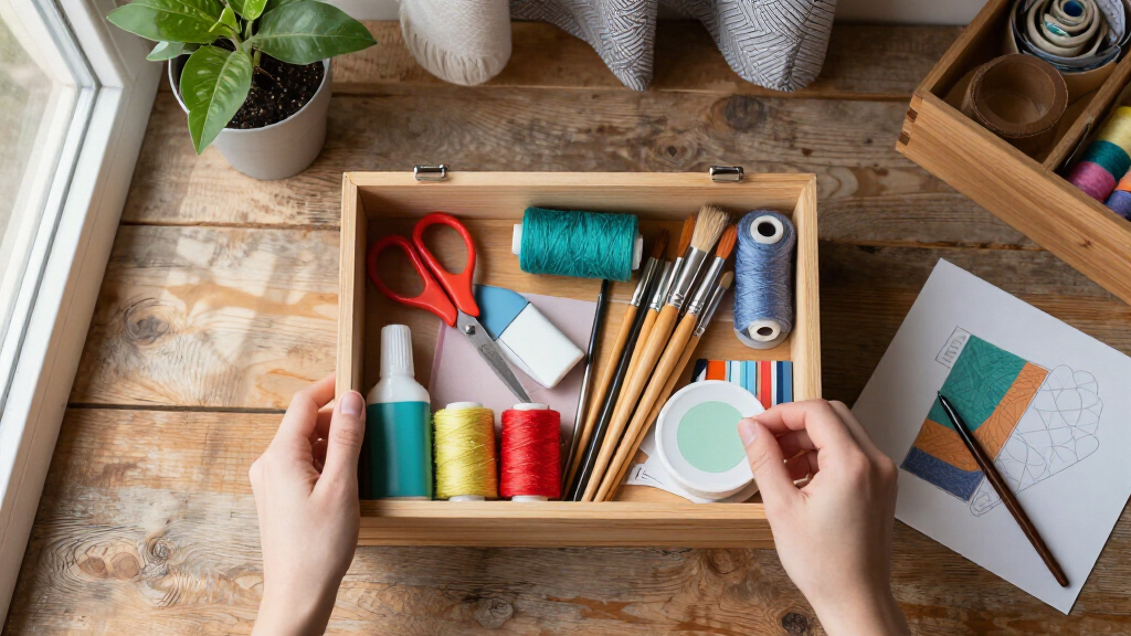toolbox for craft supplies