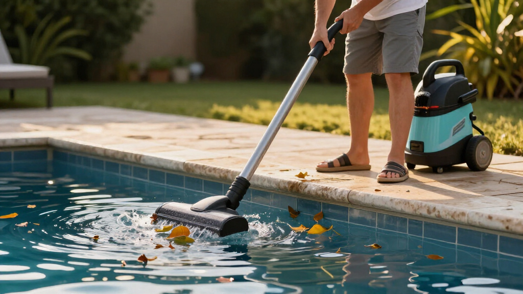 pool vacuum for leaves and debris