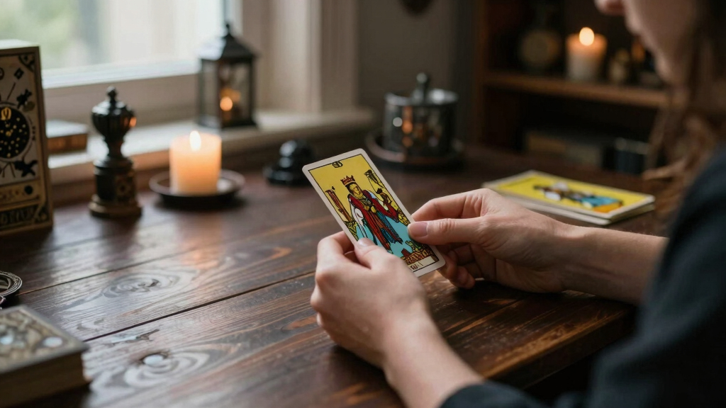 occult books and tarot decks