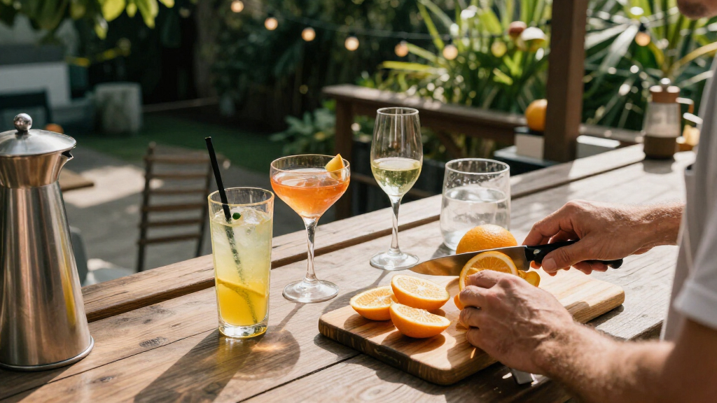 outdoor bar table set