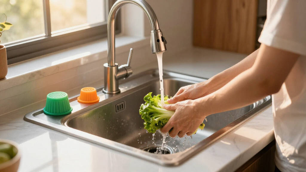 workstation kitchen sink with built in ledge accessories