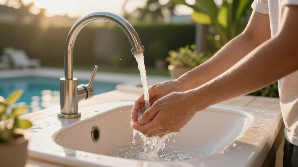 portable sink with recirculating water system