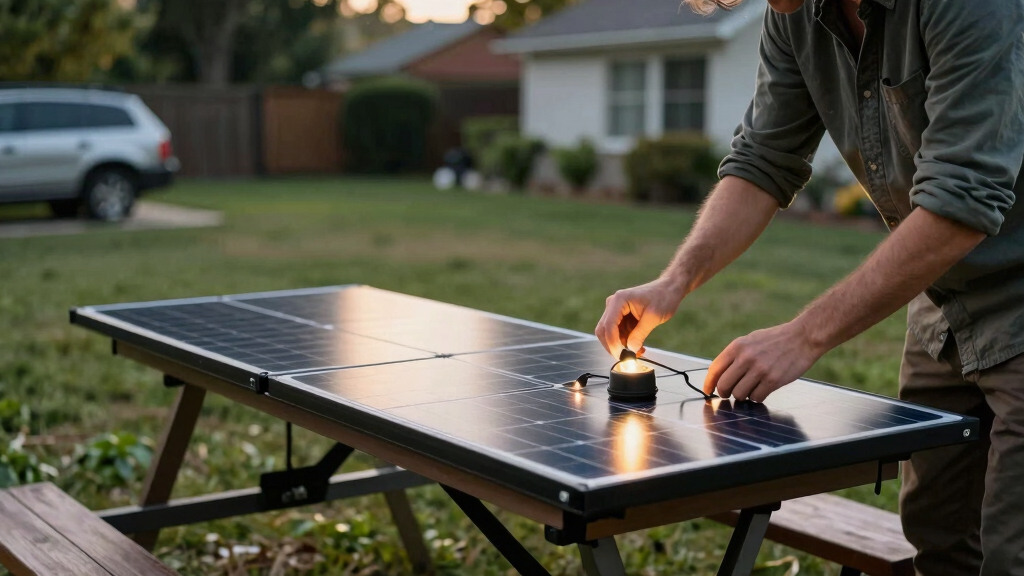 solar-powered outdoor tailgate lights