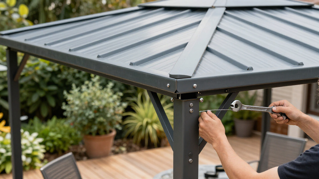 hardtop gazebo metal 12x14