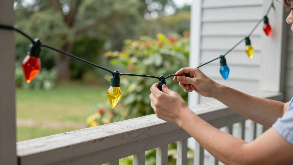 patriotic outdoor string lights