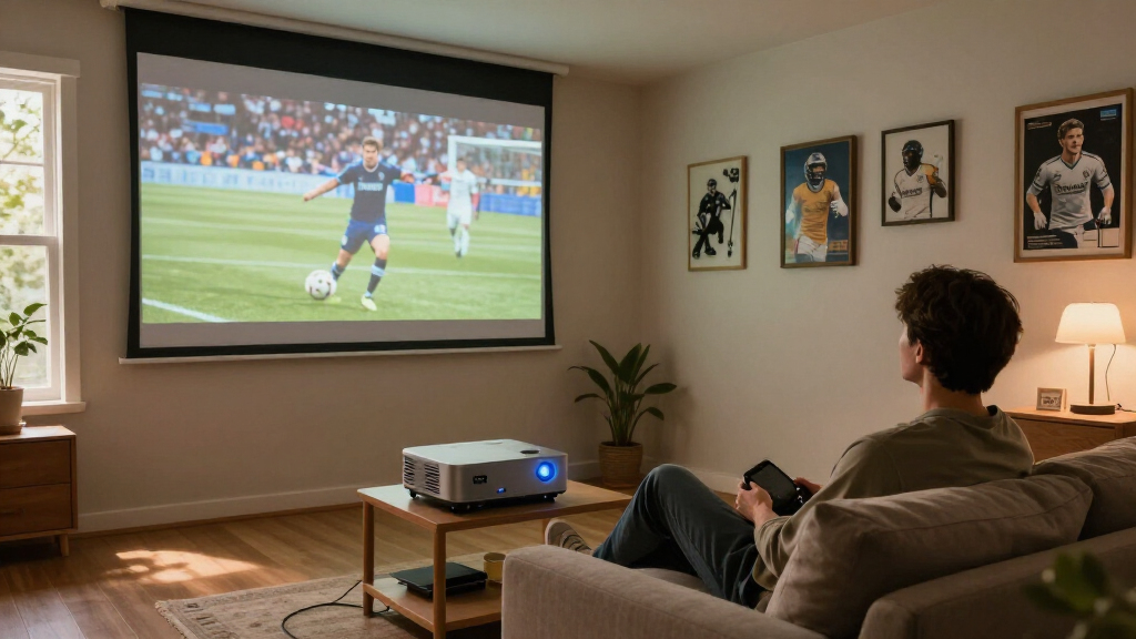 best projector and screen package for fan cave