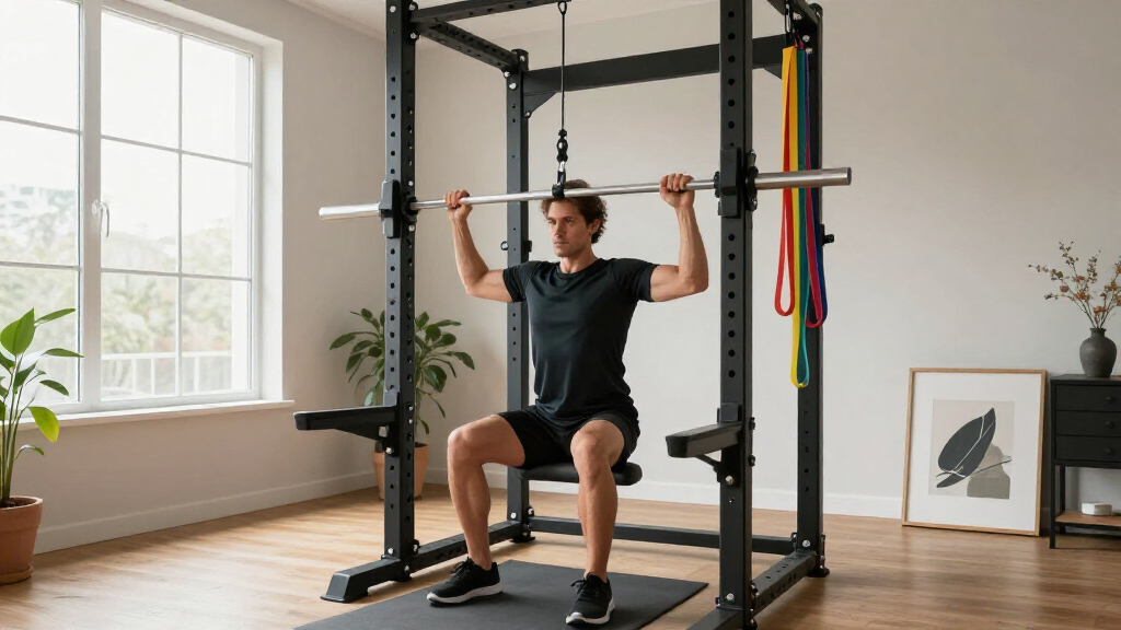 power rack with lat pulldown