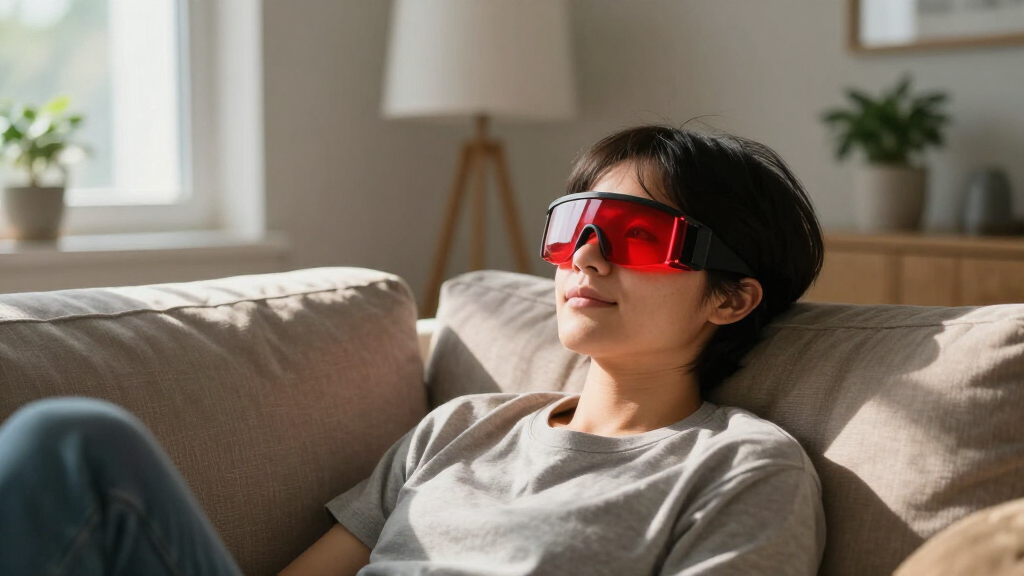 red light therapy safety goggles
