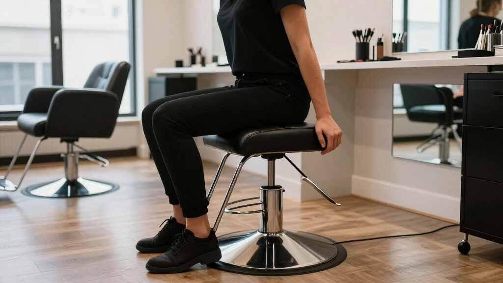salon rolling stool saddle seat