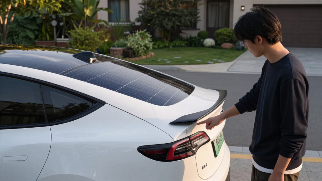 solar roof spoiler brake light integration