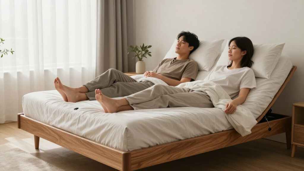 adjustable bed frame with zero gravity for couples