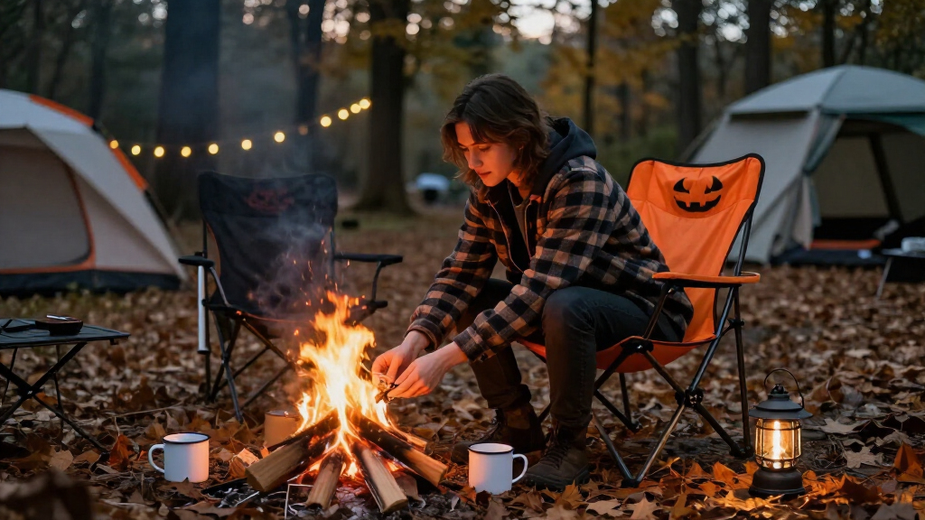 Halloween camping chairs