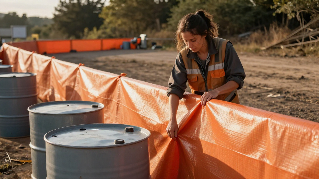 spill containment berm for chemical response