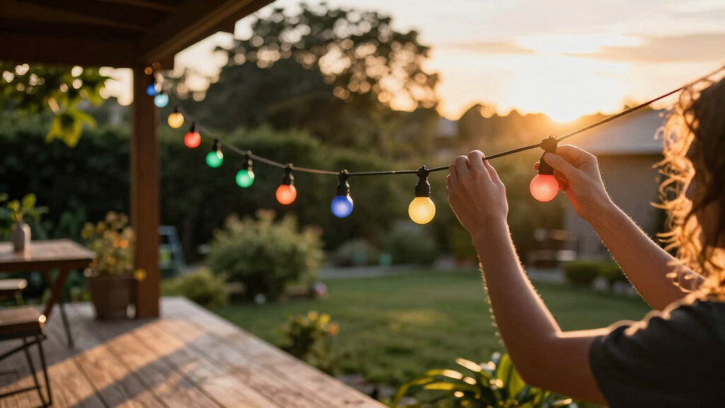 patriotic outdoor string lights