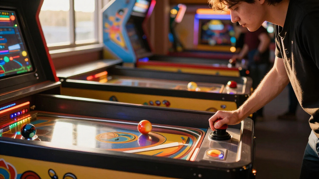 arcade-style pinball machines