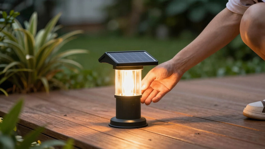 solar-powered patio lights