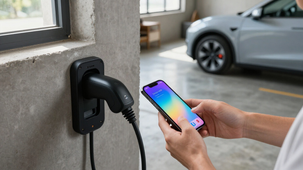 smart ev charger with app and scheduling