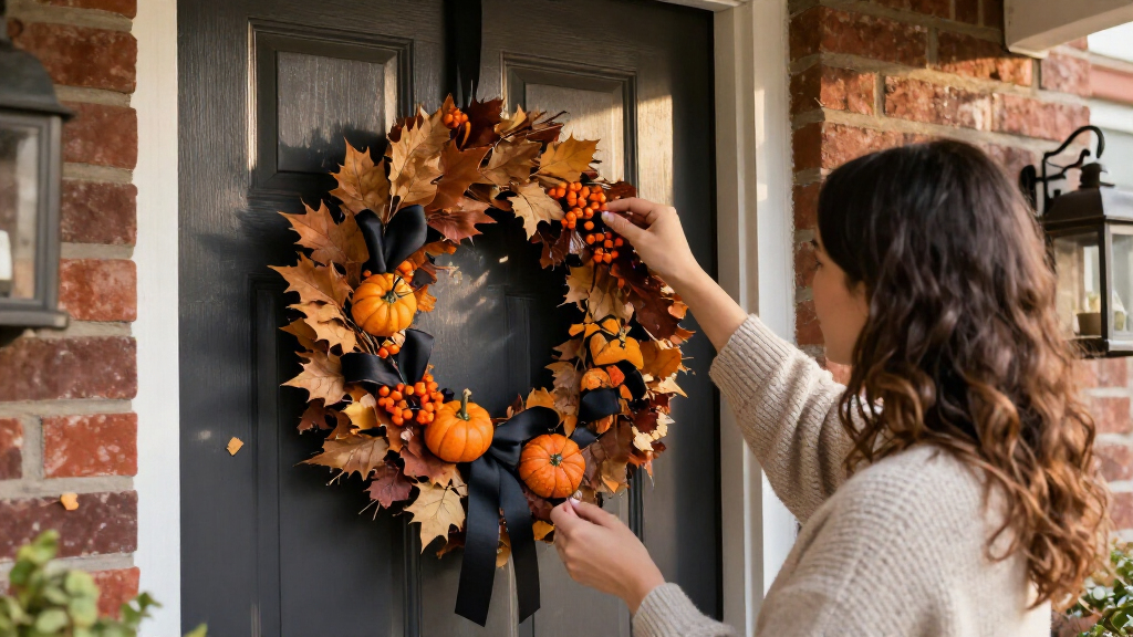Halloween door wreaths