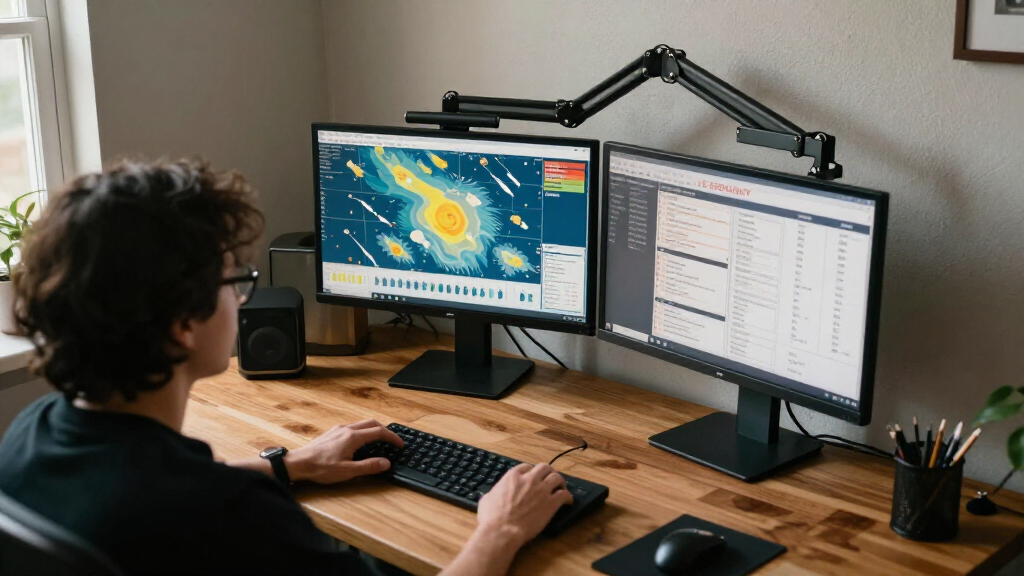 adjustable monitor arms for dual setups
