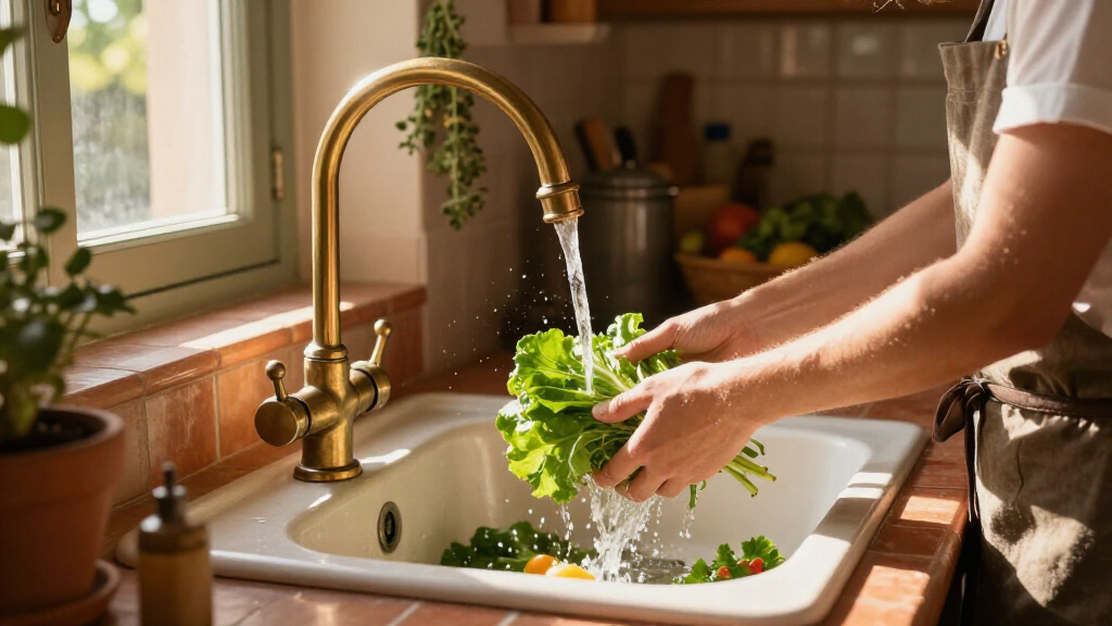 italianmade brass faucet kitchen