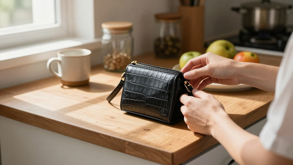 croc embossed leather mini bags for everyday use